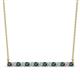 1 - Noya 2.50 mm Round Blue and White Diamond Horizontal Bar Pendant Necklace 