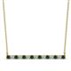 1 - Noya 2.50 mm Round Diamond and Lab Created Alexandrite Horizontal Bar Pendant Necklace 
