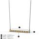 2 - Noya 2.00 mm Round Citrine and Diamond Horizontal Bar Pendant Necklace 