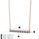 2 - Noya 2.00 mm Round Iolite and Diamond Horizontal Bar Pendant Necklace 