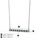 2 - Noya 2.00 mm Round Diamond and Lab Created Alexandrite Horizontal Bar Pendant Necklace 