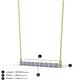 2 - Noya 2.00 mm Round Tanzanite and Diamond Horizontal Bar Pendant Necklace 