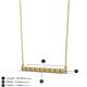 2 - Noya 2.00 mm Round Citrine and Diamond Horizontal Bar Pendant Necklace 