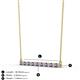 2 - Noya 2.00 mm Round Iolite and Diamond Horizontal Bar Pendant Necklace 