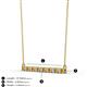 2 - Noya 2.50 mm Round Citrine and Diamond Horizontal Bar Pendant Necklace 