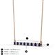 2 - Noya 2.50 mm Round Blue Sapphire and Diamond Horizontal Bar Pendant Necklace 
