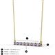 2 - Noya 2.50 mm Round Iolite and Diamond Horizontal Bar Pendant Necklace 