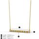 2 - Noya 2.00 mm Round Citrine and Lab Grown Diamond Horizontal Bar Pendant Necklace 