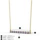 2 - Noya 2.00 mm Round Iolite and Lab Grown Diamond Horizontal Bar Pendant Necklace 