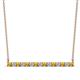 1 - Noya 2.50 mm Round Citrine and Lab Grown Diamond Horizontal Bar Pendant Necklace 