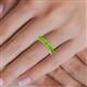 6 - Alaya Emerald Cut Peridot 14 Stone Wedding Band 