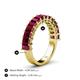 5 - Alaya Emerald Cut Ruby 14 Stone Wedding Band 