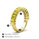 5 - Alaya Emerald Cut Yellow Sapphire 14 Stone Wedding Band 