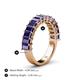 5 - Alaya Emerald Cut Iolite 14 Stone Wedding Band 