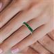 6 - Alaya Emerald Cut Lab Created Alexandrite 14 Stone Wedding Band 