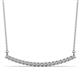 1 - Nancy 2.00 mm Round Diamond Curved Bar Pendant Necklace 