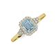 3 - Josie Rainbow Emerald Cut Aquamarine and Round Diamond Halo Engagement Ring 