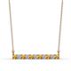 1 - Noela 2.70 mm Round Citrine and Diamond Horizontal Bar Pendant Necklace 