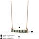 2 - Noela 2.70 mm Round Diamond and Lab Created Alexandrite Horizontal Bar Pendant Necklace 