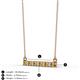 2 - Noela 2.70 mm Round Citrine and Diamond Horizontal Bar Pendant Necklace 