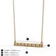 2 - Noya 2.50 mm Round Citrine and Lab Grown Diamond Horizontal Bar Pendant Necklace 