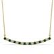 1 - Nancy 2.00 mm Round Lab Grown Diamond and Alexandrite Curved Bar Pendant Necklace 