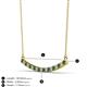 2 - Nancy 2.00 mm Round Lab Grown Diamond and Alexandrite Curved Bar Pendant Necklace 