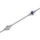 2 - Aizza (5 Stn/3mm) Petite Blue Sapphire and Diamond Station Bracelet 