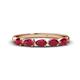 1 - Grace Pear Cut Ruby 5 Stone Wedding Band 