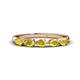 1 - Grace Pear Cut Yellow Sapphire 5 Stone Wedding Band 