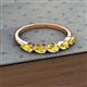 2 - Grace Pear Cut Yellow Sapphire 5 Stone Wedding Band 