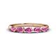 1 - Grace Pear Cut Pink Sapphire 5 Stone Wedding Band 