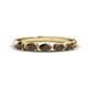 1 - Grace Pear Cut Smoky Quartz 5 Stone Wedding Band 