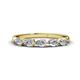 1 - Grace Pear Cut Lab Grown Diamond 5 Stone Wedding Band 