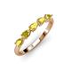 3 - Grace Pear Cut Yellow Sapphire 5 Stone Wedding Band 