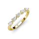 3 - Grace Pear Cut White Sapphire 5 Stone Wedding Band 