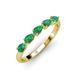 3 - Grace Pear Cut Emerald 5 Stone Wedding Band 