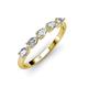 3 - Grace Pear Cut Lab Grown Diamond 5 Stone Wedding Band 