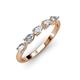 3 - Grace Pear Cut Diamond 5 Stone Wedding Band 