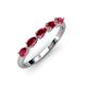 3 - Grace Pear Cut Ruby 5 Stone Wedding Band 