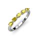 3 - Grace Pear Cut Yellow Sapphire 5 Stone Wedding Band 