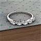 2 - Grace Pear Cut Lab Grown Diamond 5 Stone Wedding Band 