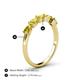 4 - Grace Pear Cut Yellow Sapphire 5 Stone Wedding Band 