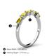 4 - Grace Pear Cut Yellow Sapphire 5 Stone Wedding Band 