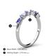 4 - Grace Pear Cut Tanzanite 5 Stone Wedding Band 