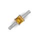 3 - Serina Classic Princess Cut Citrine and Round Diamond 3 Row Micro Pave Shank Engagement Ring 