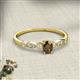 2 - Kiara Desire Oval Cut Smoky Quartz and Round Lab Grown Diamond Engagement Ring 