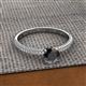 2 - Serina Classic Round Black Diamond and White Lab Grown Diamond 3 Row Micro Pave Shank Engagement Ring 