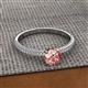 2 - Serina Classic Round Morganite and Lab Grown Diamond 3 Row Micro Pave Shank Engagement Ring 