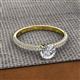 2 - Serina Classic Round Lab Grown Diamond 3 Row Micro Pave Shank Engagement Ring 